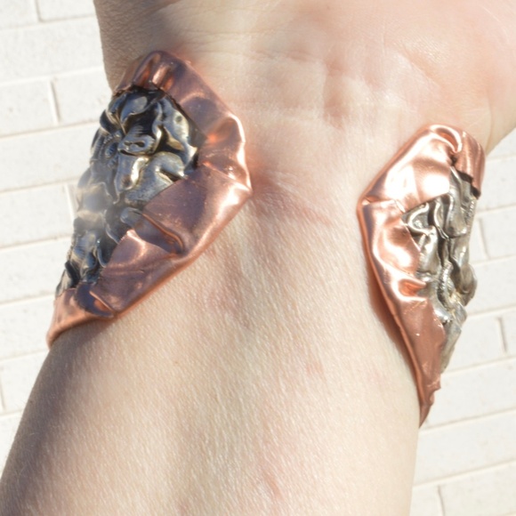 Antique Nouveau Floral Sterling Silver Bracelet - Picture 6 of 7